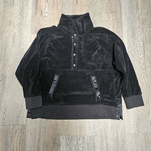 Athleta Recover Cozy Snap Front Sweatshirt Women's Size 1X High Neck Pullover